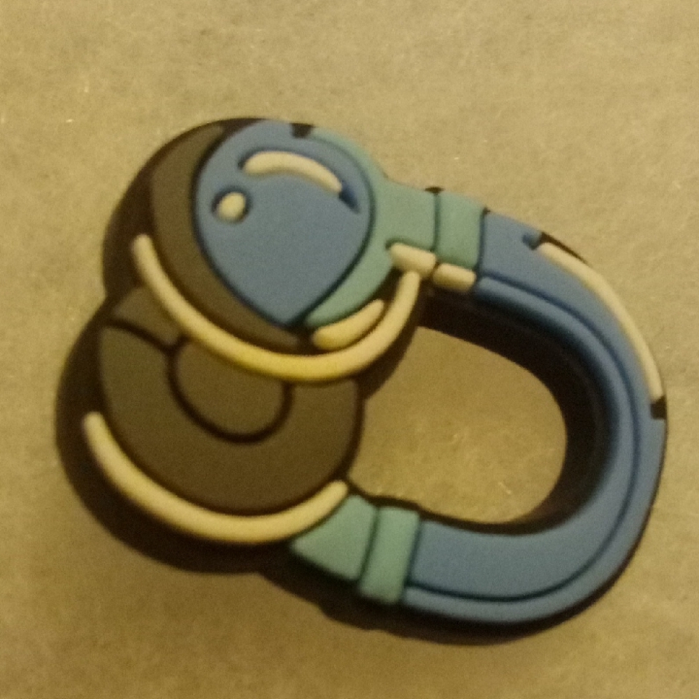 Blue and Black Shoe Charm